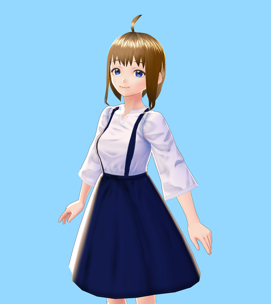 【無料版有】ブラウス&サスペンダースカート