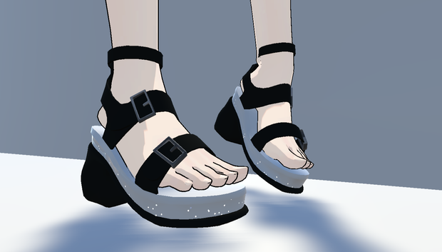 3Dモデル「thick bottom sandals」 forGrus