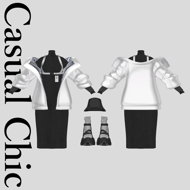4アバター対応+素体つき「Casual Chic」【Artemis/Lapwing/森羅/桔梗/ビナア対応】