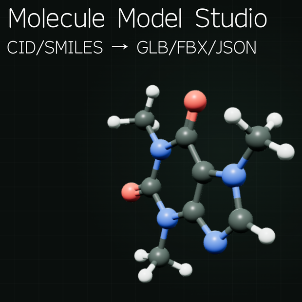 Molecule Model Studio｜CID・SMILESから3D分子モデル生成