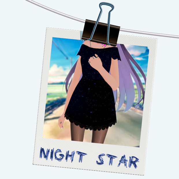 VRoid Dress 夜のドレスの星