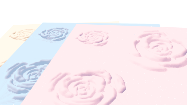 【VRChat向け】ばらのふわふわラグ　3色入り