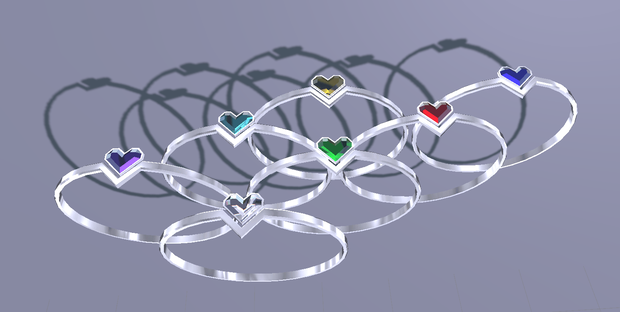 Heart pair ring