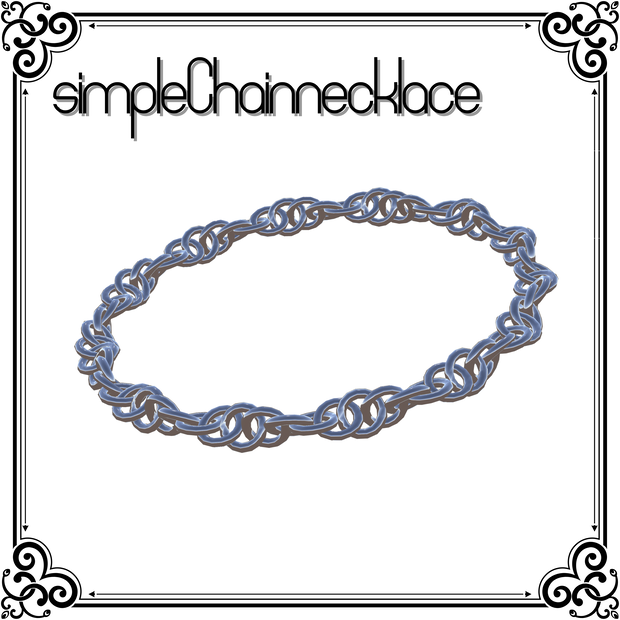 💎 simpleChainnecklace01【VRChatアクセサリ】