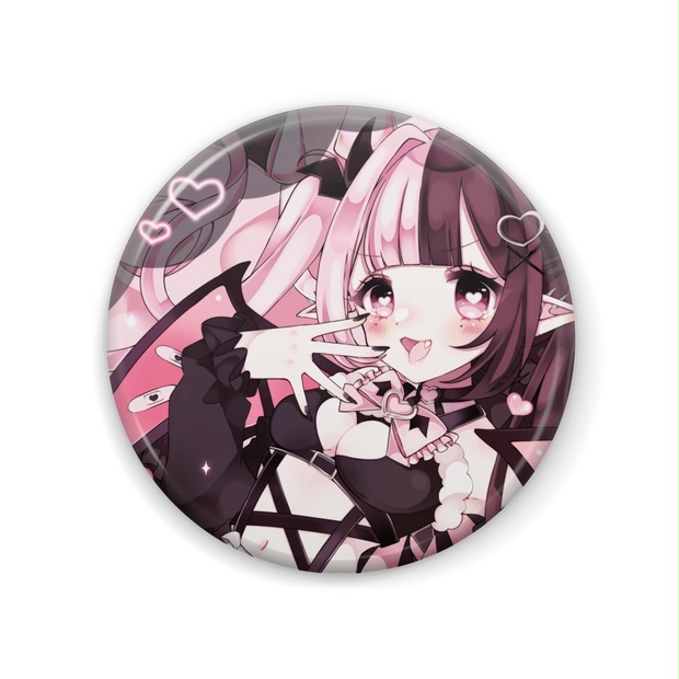 ♥黒羽るるあ♥ 缶バッジ【黒】 - 黒羽るるあ - BOOTH