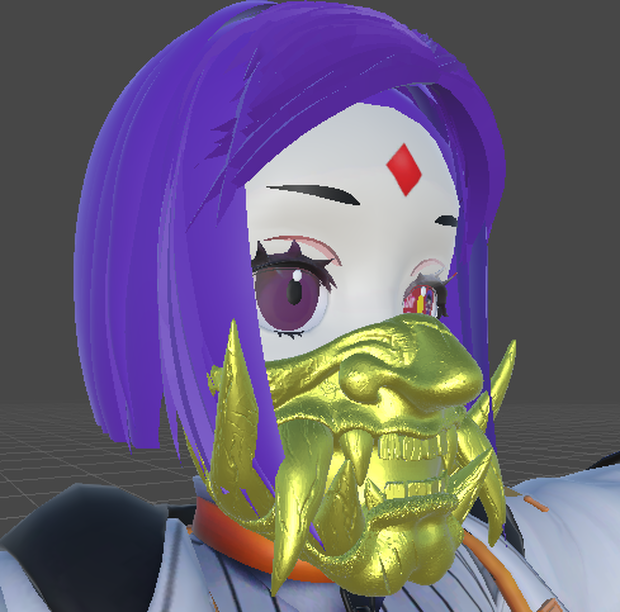 侍の仮面 Samurai Mask fbx #Vrchat #Vtuber 