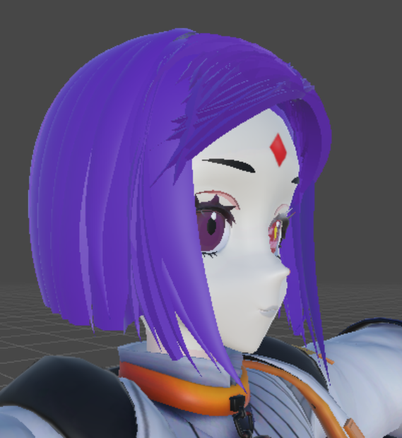 レイヴンの髪 Raven's hair .obj #Vtuber #Vrchat #3Dprop #Hair #Vroid
