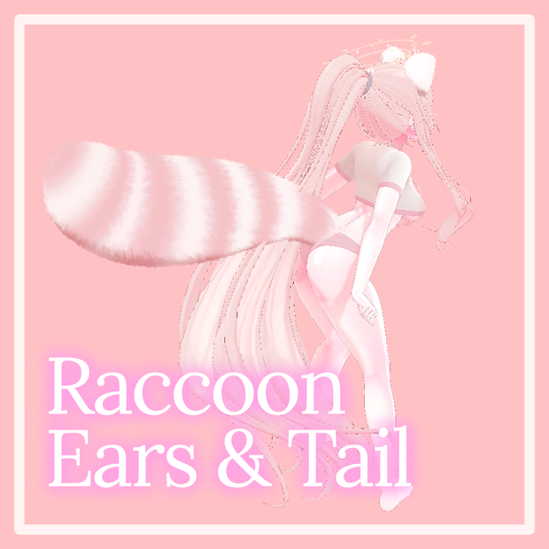 Raccoon set (Ears, Tail) 3 colors