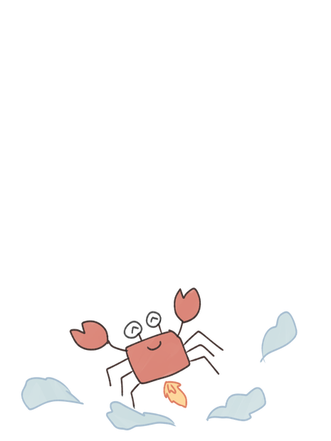【APNG】飛ぶカニ