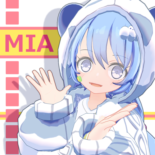 【Ver1.02更新】【VRChat対応】オリジナル3Dアバター「ミア」
