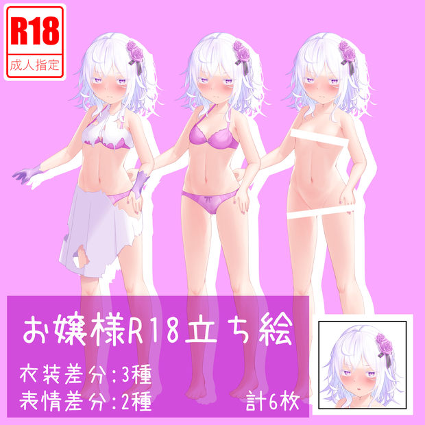 立ち絵素材_お嬢様_R18