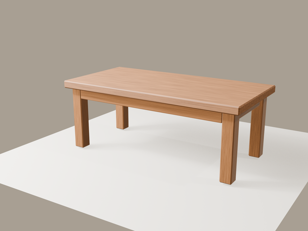 【3Dモデル】木製ローテーブル Natural | Wooden Low Table