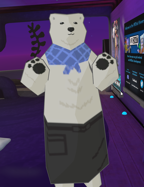 [VRChat] しろくまカフェ しろくまくん ローポリアバター - Lowpoly Shirokuma-Kun avatar by Polar Bear's Cafe