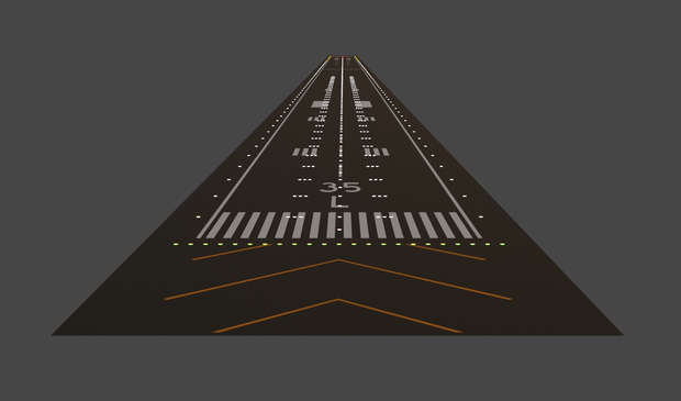 【Blender】プロシージャル滑走路【GeometryNode】