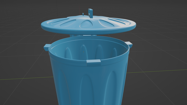【3D小道具】日本伝統ポリゴミ箱