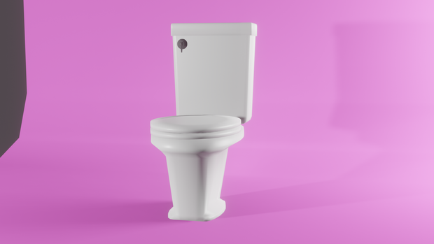 【3D小道具】洋式便器(低ポリ)