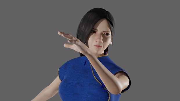 【3Ｄキャラクター】女性格闘家