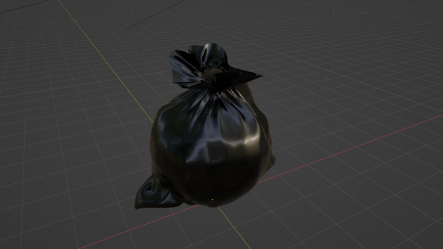 【3D小道具】ゴミ袋　開閉シェイプ付