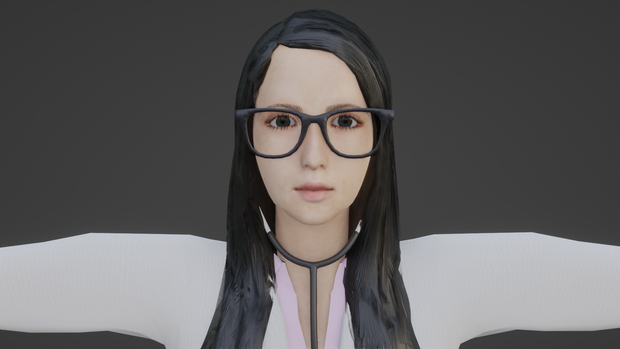 【3Dキャラクター】女医のハルカ先生