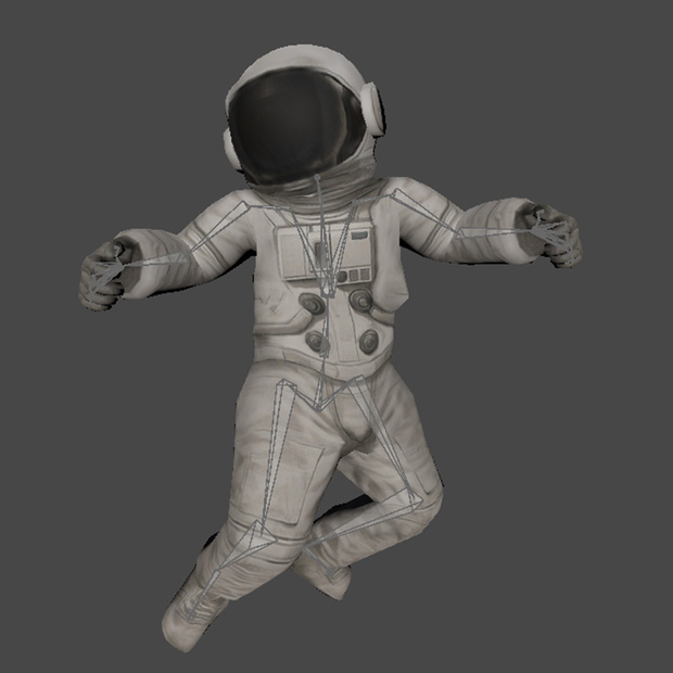 【3Dキャラクター】宇宙飛行士(ローポリ)