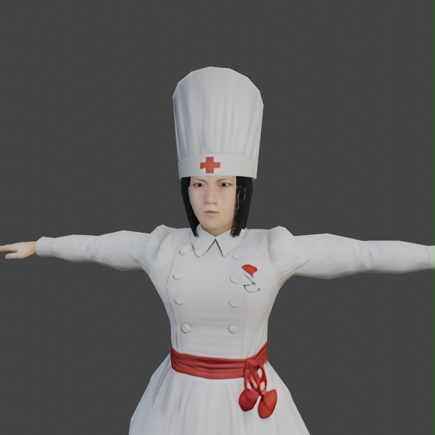 【3Dキャラクター】明治時代のナース
