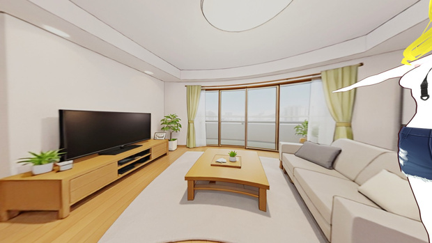 【セット不要！パノラマ】マンション部屋　HDRI、SKYBOXなど