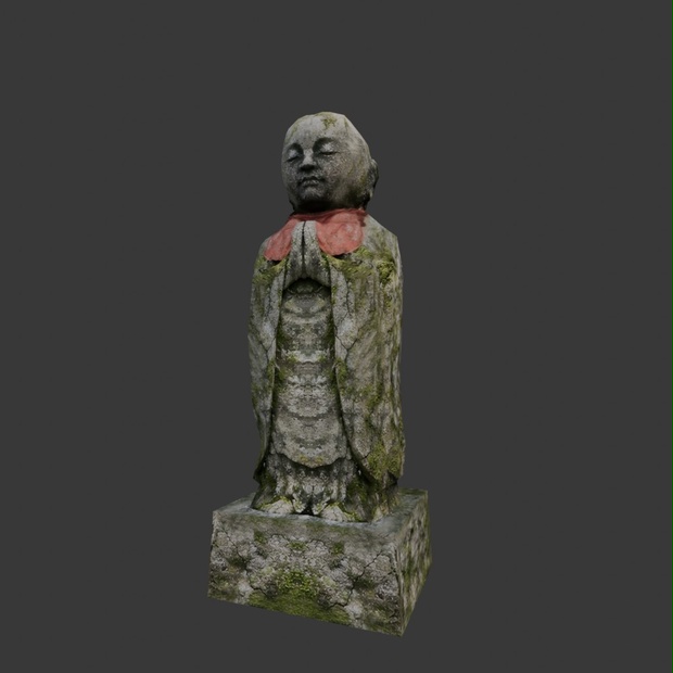【3D小道具】地蔵(ローポリ)