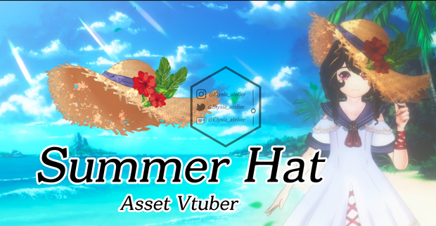 Straw hat for summer - Vtuber asset