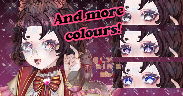 [Vroid | Illustration] Sparkle Idol Eyes Pack
