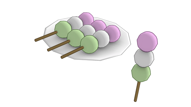 【3Dモデル】団子 だんご