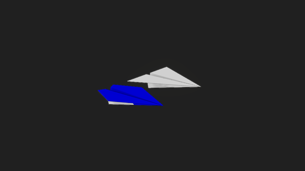 【3Dモデル】紙飛行機　二種類