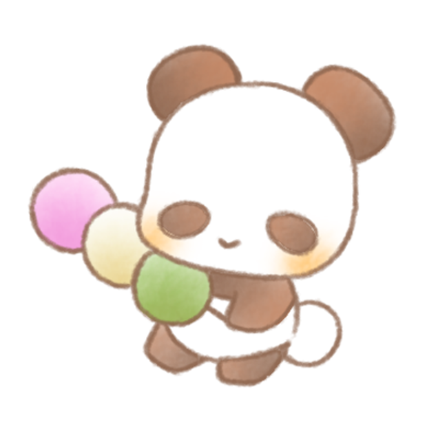 三色団子とパンダさん。