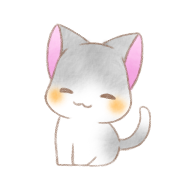 にっこりグレー柄猫さん。