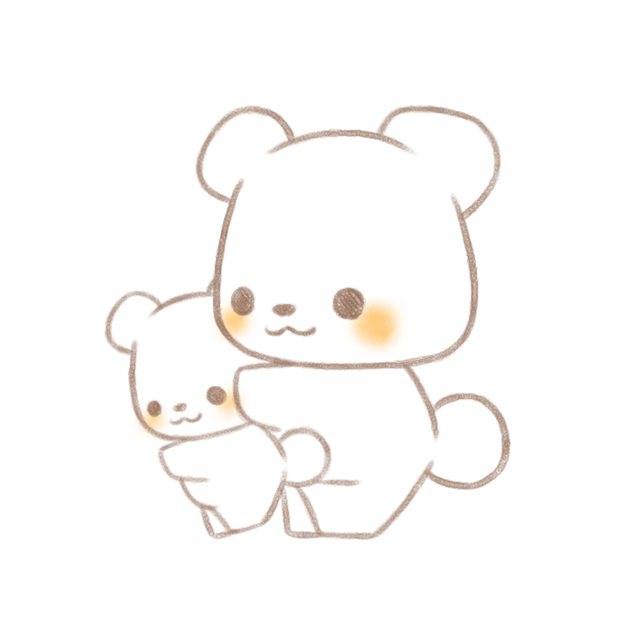 親子な白熊さん。