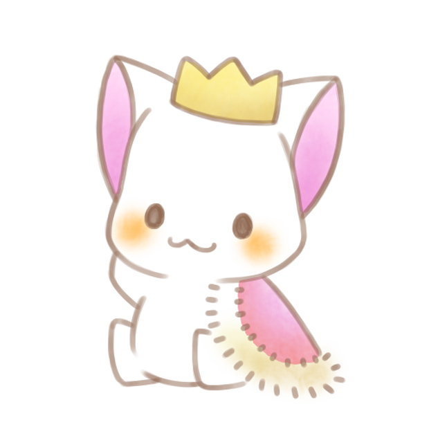 王様にゃんこ（赤）。