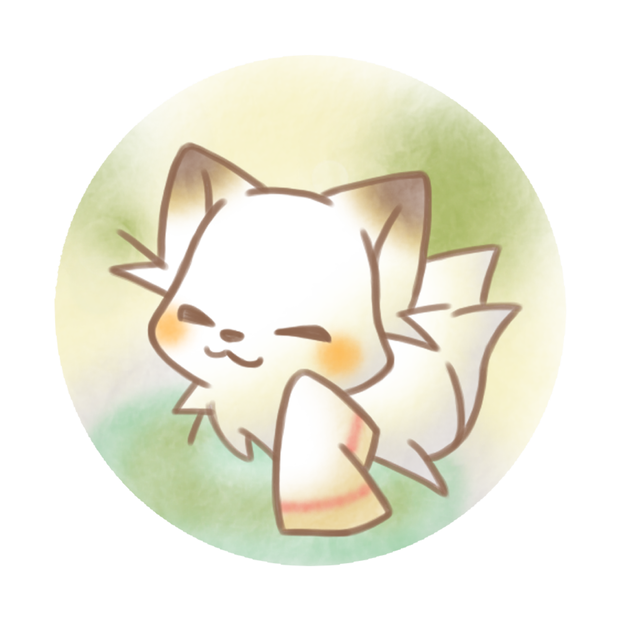 温泉と白狐さん。
