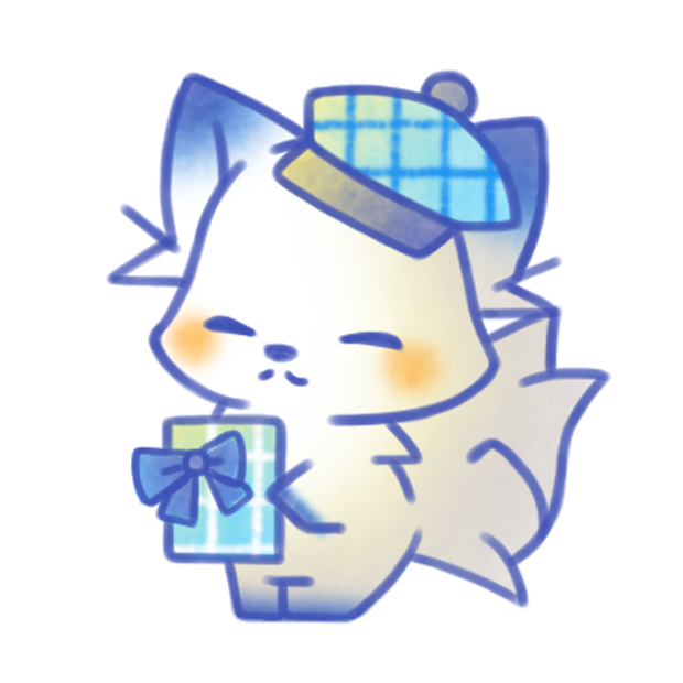 ホワイトデー白狐さん。