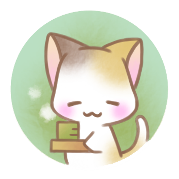 お茶と三毛猫さん。