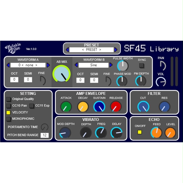 SF45 Library VST AU - twinkledisc (Dios/シグナルP) - BOOTH