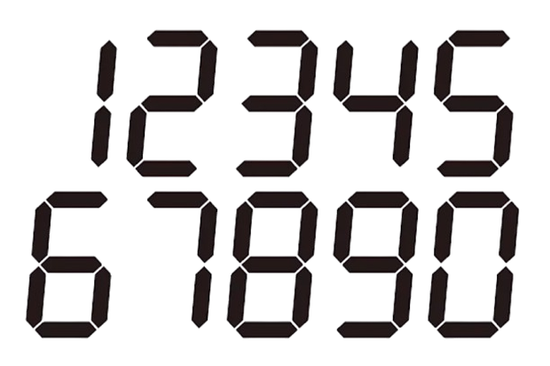 7セグメントのフォント