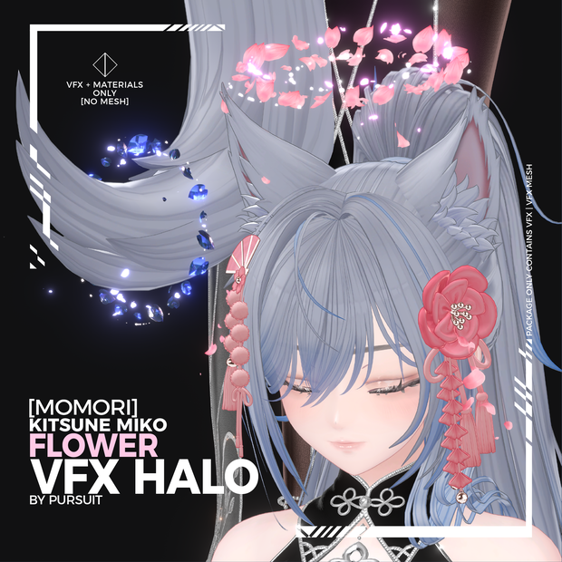 【リリース記念 50% OFF】[MOMORI]- KITSUNE MIKO-Flower VFX Halo [50% off Release Day Price]