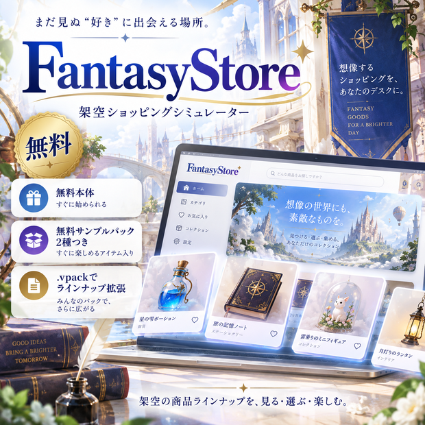 【無料】FantasyStore｜架空ショッピングシミュレーター