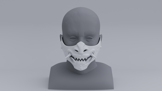 3D Printable Cosplay Oni Mask #1 