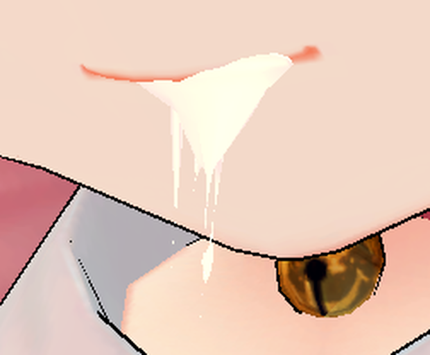 [VRChat想定] Clothで作った白濁液