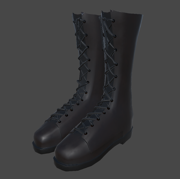 Black Long Boots / ブラックロングブーツ Model by BepsiTrain