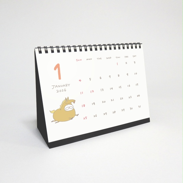 ねこタイツ 卓上カレンダー 2026 - KURAKICHI ONLINE SHOP - BOOTH