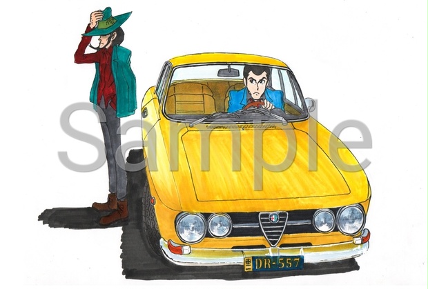 【イラストポストカード】ルパン三世「LUPIN THE ⅢRD 次元大介