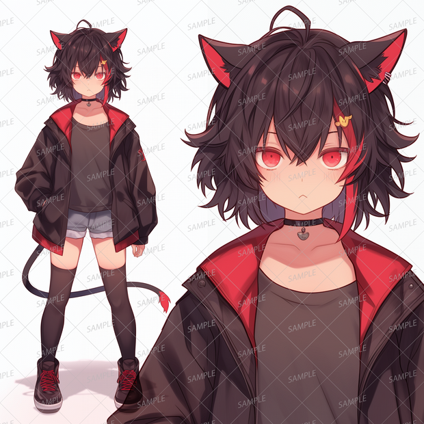 【獣人】ジト目のケモ耳幼女_立ち絵