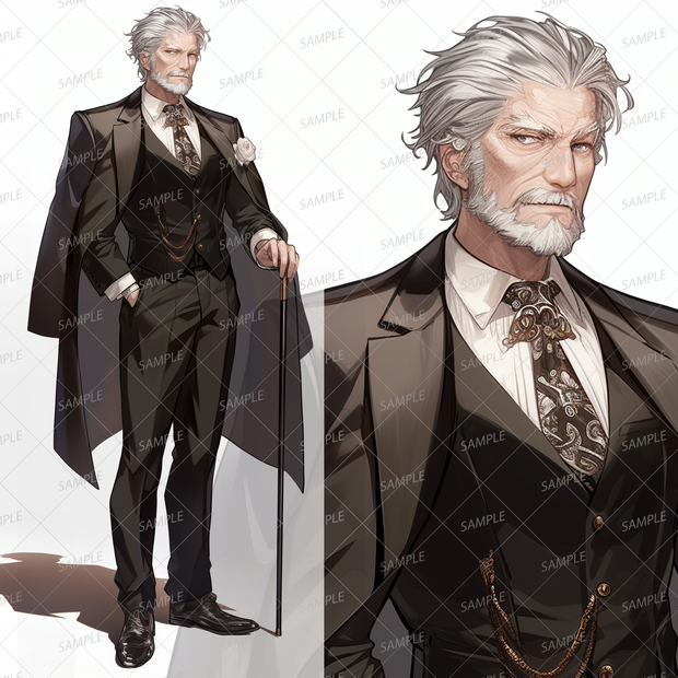 【ファンタジー】紳士な老人_立ち絵
