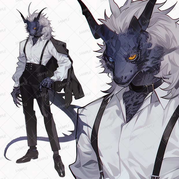 【獣人】紳士なリザードマン_立ち絵